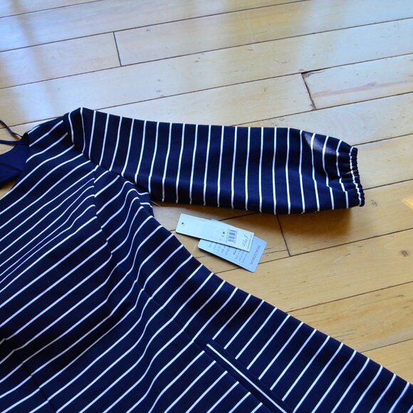NWT Eliza J Stripe Ponte Knit Dress Size 4 - Picture 4 of 15